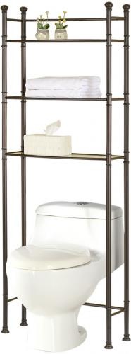 Monarch Specialties I 3420 Bronze Metal Bathroom Space Saver With Tempered Glas, Stylish tempered glass shelves, Three tiered design provides ample storage room, Chic bronze finish, Perfect for storing extra towels or essential toiletries, Compliments most bathroom dcors, Assembly Required, tem Weight: Approximately 18 lbs. (I3420 I 3420)